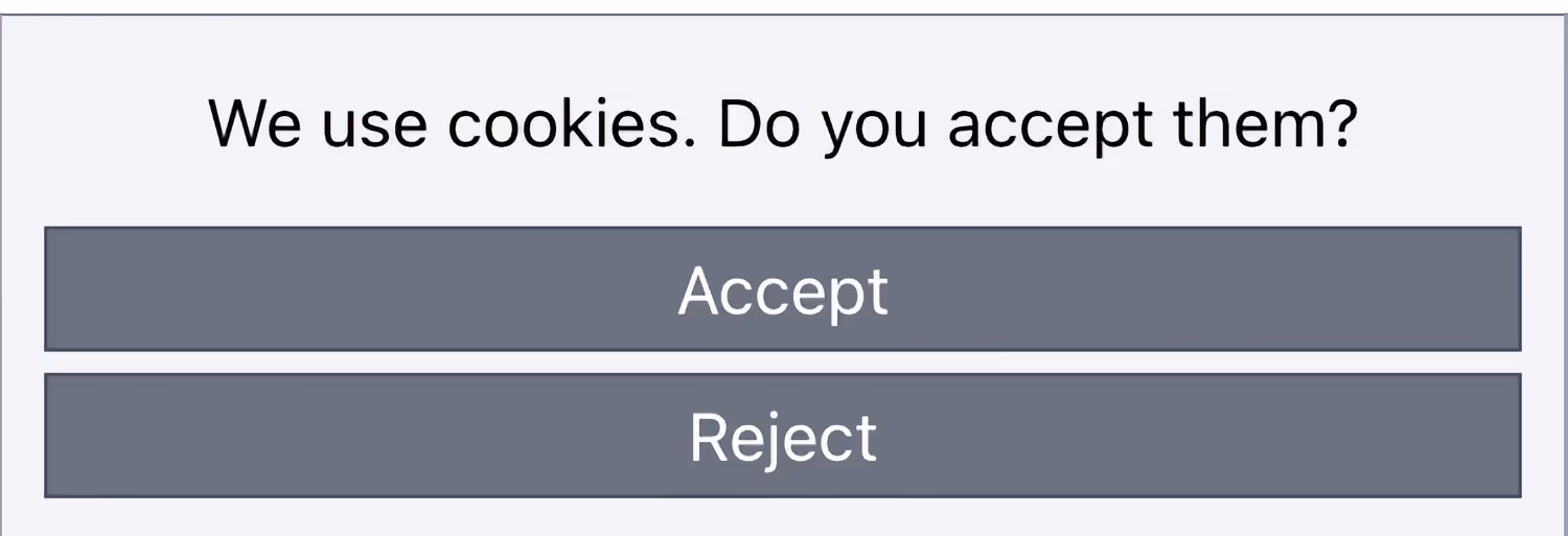 Cookies bar on mobile